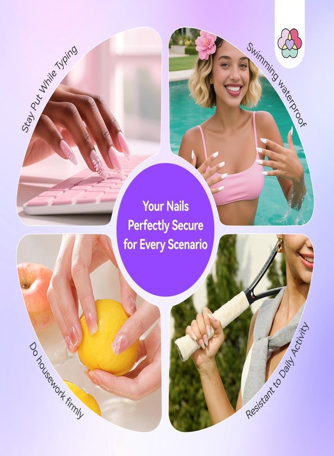 SAVILAND Plant-Based Nail Adhesive Tabs: 600 PCS Non-Irritating Nail Stickers for Press Ons Long Lasting Sticky Tabs Ultra-thin Breathable Nails Glue Sticker Home DIY Nails 15 Sizes - Image 4